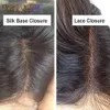 Braziliaans steil haar 4X4 vetersluitingen op zijdebasis 100% echt haar Voorgeplukte haarlijn met babyhaar Natuurlijke kleur 240312