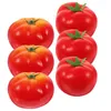 Decorative Flowers 6 Pcs Imitation Tomato Vegetable Props Fake Models Artificial Decorations Simulated Showcase Display Simulation