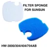 Accessories NCFAQUA 4PCS/LOT Replacement Filter Sponge Poly Foam Floss Pads for SUNSUN HW3000 Aquarium External Canister Filter Spare Parts