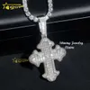 Designer di gioielli Ciondolo hip hop personalizzato vvs in argento sterling con moissanite, pendenti con croce di gioielli con diamanti ghiacciatiHipHop