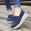 Casual Schuhe Design Frühling Herbst Frauen Mokassins Wohnungen Dame Loafers Slip-on Plattform Wildleder Leder Quaste Süße