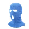 Chapeau tricoté à trois trous de couleur bonbon pour le cyclisme en plein air, protection auditive coupe-vent, chapeau de pirate, masque facial chaud 137757