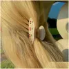 Hårklämmor Barrettes Hårklipp Barrettes Ines Cherry Rhinestone Vintage Romantic Claw Clip Headwear Harts Hairpin For Women Girls Otlg1