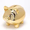 Ceramic Gold Pig Piggy Bank Creative Cute Creative Home Decoration Money Bank for Kids Coin Box Money Box Piggy Bank Stopper258g