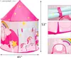 Toy Tents Tents Child Pink Princess Playhouse Tent for Girl Castle Play Tent for Kids Boys Props Folds Tuy Tuy for Indoor and Outdoor Q231220 L240313