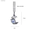 Pendant Necklaces Antique Teardrop Artificial Moonstone Pendant Gems Cabochon Leaf Rattan Vintage Boho WaterDrop Necklace for Women Lady GirlsL242313