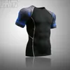 Heren Running Tights T-shirt Gecomprimeerd shirt T-shirt met korte mouwen Top voor fitness MMA rashguard Heren Buitensporten trainingspak 240312