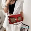 2024 handbag real leather baguette shoulder bag mirror quality square fashion satchel