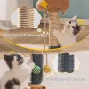 スクラッチャーMewoofun Sisal Cat Scratch Post with Balls子猫猫のスクラッチペット家具猫の木屋内のインタラクティブな猫のおもちゃ