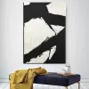 Calligraphy painting canvas art modern nordic poster Black and white plant photography Large Abstract wall prints for living room home decor