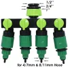 Connectors KESLA Greenhouse Watering Drip Irrigation 4Way Tap Hose Splitter Fit 4/7 & 8/11mm Tube Pipe Quick Connector Garden Farm Balcony