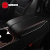 Interior Accessories 1 Pair Leather Car Armrest Box Cover Protective Cap Center Console Pad For VW Touareg 2011-2024