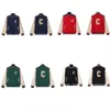 C-Linie Woll-Baseballjacke, amerikanische Vintage-Jacke mit Buchstabenstickerei, Herren- und Damenmantel, Liebhaber fauler, lockerer Jacke, Luxus, alles 240313