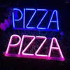 Tafellampen Neonlicht Led-bordlamp Pizza Letter Energiebesparend Flicker Free Wall Art Achtergrond Decor voor A