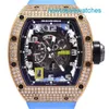 Montre-bracelet passionnante Montres-bracelets exclusives RM Watch RM030 Series RM030 Or rose arrière diamant Édition limitée Mode Loisirs Sports Montre-bracelet