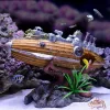 Decoraties Fish Tank Aquarium Accessoires Ornamenten Resin Shipwreck onderzeeër Aquarium Landschapsarchitectuur Vistank Decoratie Crafts Pet Leveringen