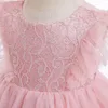 Girl Dresses 0-24M Black Fashion Gown Red Baby Dress A-line Sash Princess Vestido Born Toddler Clothes 226428