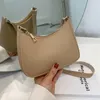 Borse da sera Borsa a tracolla sotto le ascelle in pelle PU tinta unita retrò Borse moda da donna Borse hobo casual e borsetta da donna