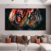 Väggbilder abstrakt färgglada tiger affischer och tryck canvas målning dekoration för vardagsrum djur affisch263e