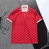 남성 디자이너 패션 폴로 여름 캐주얼 티셔츠 자수 패턴 순수면 비즈니스 패션 셔츠 M-3XL