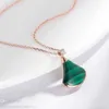 DesignerJewelry Divas Dream Naszyjniki projektanci Fan Kształt Diamenty Diamenty Białe różowe zielone chalcedony Mała spódnica Kobieta elegancka biżuteria dla kobiet walentynki d