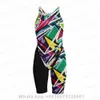 Zwemkleding Wedstrijdtrainingsbadpakken Tech Neck Kniepakken Tech Backless Damespakken Comfort Riemen Badpak watersport 240311