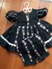 Girl's Dresses Spanish Summer Embroidered Dark Backless Bow Dress Short Sleeve Dress Fashion Dress LDD240313