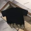 Xinxinbuy Männer Designer T-Shirt 2024 Italien Roma Farbverlauf Briefdruck Kurzarm Baumwolle Frauen Grau Schwarz Weiß Blau XS-2XL