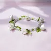 Charm Bracelets 2024 Lily Of The Valley Rice Bead Bracelet Female Wholesale INS Temperament All-Match Hipster