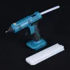 Polijsters 18V Hot Melt Lim Gun With 11mm Lim Sticks Mini Industrial Guns Heat Temperatur Thermo Electric Repair Tool Wireless Lime Gun