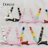 Charme Doremi Enamel Triangle de boucles d'oreilles en bambou 50/60 / 70 mm Personnalisez les boucles d'oreilles personnalisées de style oreille de boucle d'oreille pour les cadeaux pour les cadeaux