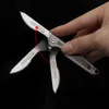 Camping Hunting Knives Mini Folding Knific Clip Titanium Aluminium EDC Knivhållare Outdoor Portable Quick Open Self-Defense Scalpel Box Cutter 240312