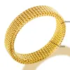 Hot Sale Mesh Band 14K Gold Ring For Men Women Modern Simple Deformable Comfort Finger Rings Gold Color Couple Jewelry