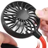 Electric Fans Mini USB Portable Fan Handheld Neckless laddningsbart batteri Small Sports 2000mA Desktop Air Conditioning CoolerH24031308