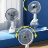 Elektriska fläktar Portable Electric Fan USB laddar 3-växlad trådlös manuell klipptyp Cirkulerande kylning för camping Desktop Officesh240313