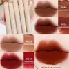 Lipstick Lip Gloss 10 Color Velvet Matte Dark Red Lipstick Moisturizing Lasting Women Red Black Brown Lip Tint Velvet Lip Glaze Cosmetics 240313