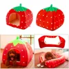 Creative Kennel Cat Nest Teddy dog Fruit Banana Strawberry Pineapple watermelon cotton bed warm pet Products Foldable Dog house C1232v