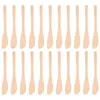 Dinnerware Sets 20 Pcs Cream Cheese Dumpling Filling Spoon Wooden Spreader Applicator Butter Wonton Stuffing Jam