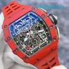 Ładne zegarki na nadgarstek Unisex Na rękę RM Watch RM11-03 FQ Red Red NTPT Fibre Material Data Miesiąc Wyświetlacz