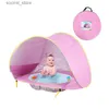 Tentes jouets Bébé plage tente Portable ombre piscine Protection UV abri solaire pour bébé en plein air enfant piscine jeu jouer maison tente jouets L240313