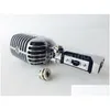 Microphones Top qualité Style Vintage 55Sh Ii Microphone dynamique micro Vocal 55Sh2 classique Microfone série Ii2208787 livraison directe Dh2Zh