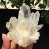 200g Rare beautiful white flame aura quartz crystal cluster specimen T200117209S