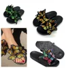 2024 Designers Slider Sandal Hommes Pantoufle Black Bee Tiger Slide Toile Vert Summer Beach Slide Taille 36-41 GAI