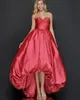 Mode High Low Prom Party Dress 2024 Sweetheart Cleats Tafta Evening Birthday Gowns Robe de Soiree Vestidos de Noche