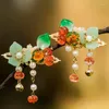 Haarspeldjes 2 stuks kralen Chinese stijl Hanfu accessoires bloemen kwastje haarspeld oude meisjes aangepaste sieraden retro tiara's