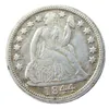 US 1844 P S Liberty Seated Dime Argento placcato Copia moneta Mestiere Promozione Fabbrica bella casa Accessori Monete d'argento249I