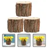 Pots de fleurs en bois naturel, 3 pièces, seau de fleurs, plantes d'intérieur, boîte à fleurs, conteneur d'écorce de fleurs