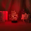 Lampa 3D Pomocna Fox Senko San Figure Kolor Nightlight Zmiana Baterii USB Nocne światło dla dziewcząt sypialnia wystrój światła Holo C100209t