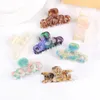 Hair Accessories Vintage Fashion Mini High Quality Acetate Clips Geometric Cutout Women's Girls Gift