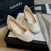 Robe chaussures plus size35-43 mode bout rond perles noeud-noeud design femmes pompes à talons hauts talons épais fête de mariage